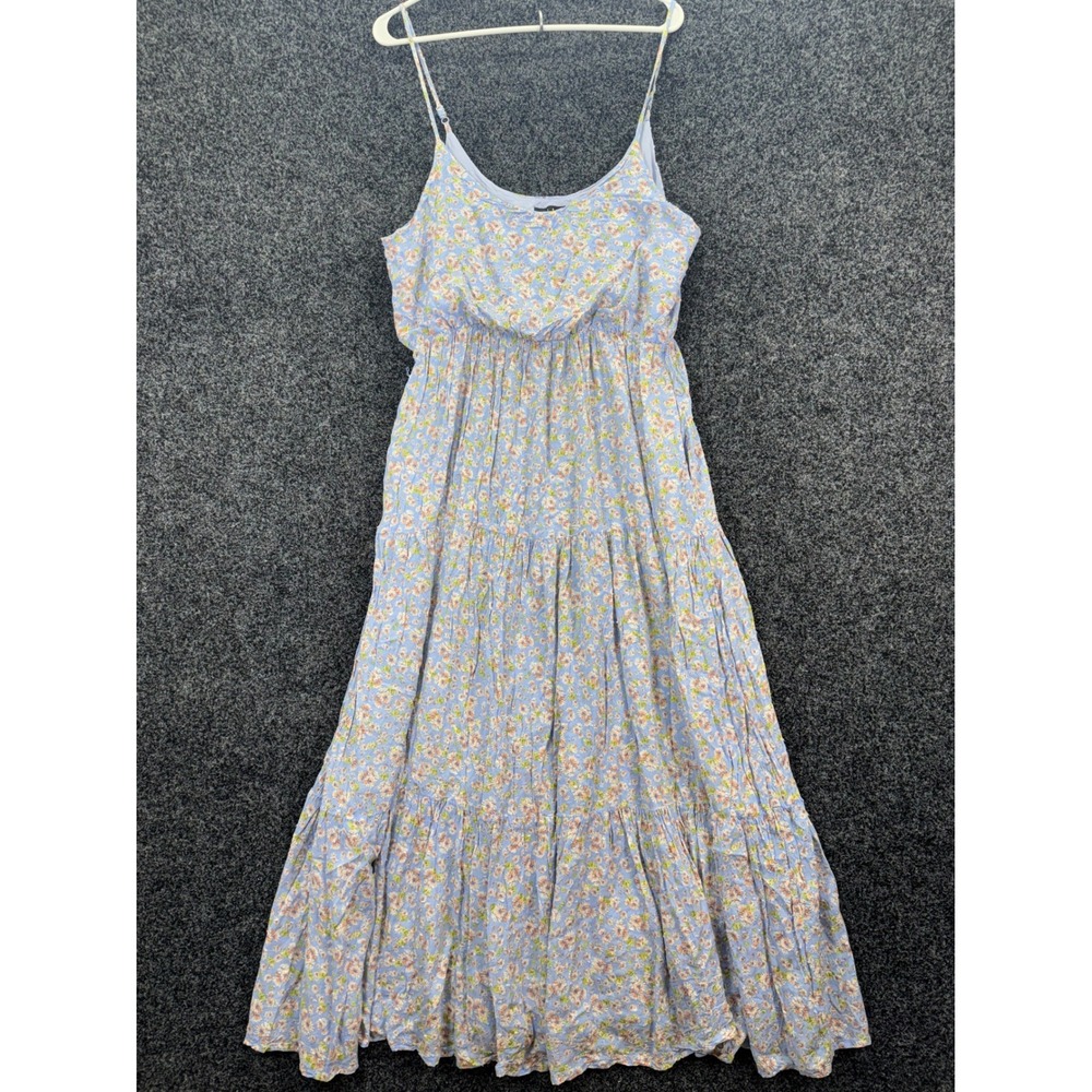 Lulu's Light Blue Floral Maxi Dress